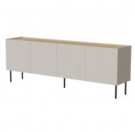 Cama FELLINI chest of drawers 200x40x70 cashmere + oiled oak top