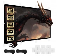 Maclean projection screen, 120", 240x180cm, 25mm 4:3 border, tension hooks, MC-169