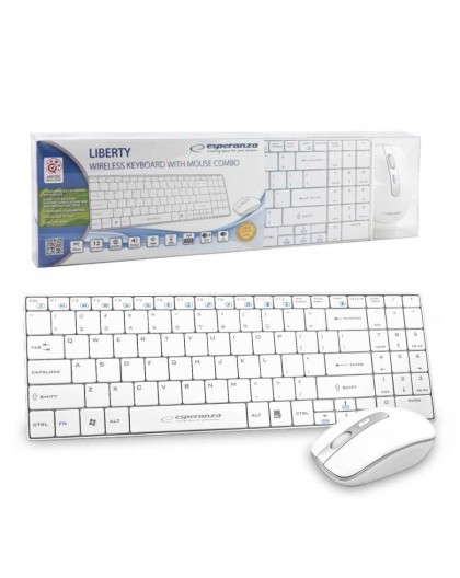 Esperanza EK122W keyboard RF Wireless QWERTY White