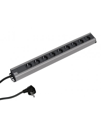 Bachmann 300.001 power extension 2 m 9 AC outlet(s) Indoor Black, Grey