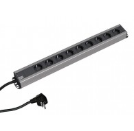 Bachmann 300.001 power extension 2 m 9 AC outlet(s) Indoor Black, Grey