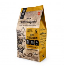 WIEJSKA ZAGRODA Turkey and chicken for kittens - dry cat food - 1,6kg