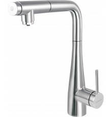 Kitchen faucet with water filter connection with pull-out spout