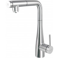 Kitchen faucet with water filter connection with pull-out spout