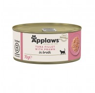 APPLAWS Tuna fillet with prawn in broth - wet cat food - 70g