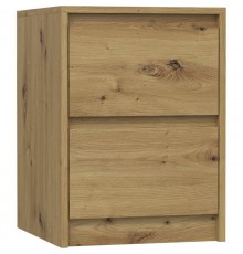 Topeshop K2 ARTISAN nightstand/bedside table 2 drawer(s) Oak