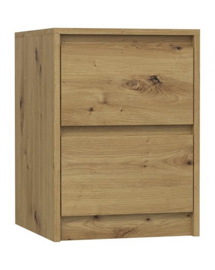 Topeshop K2 ARTISAN nightstand/bedside table 2 drawer(s) Oak