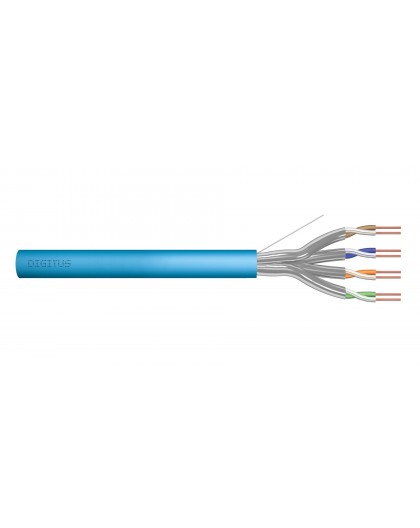 DIGITUS Cat6A INSTALLATION CABLE, U/FTP, Dca, AWG 23/1, LSOH, 500m, blue, reel