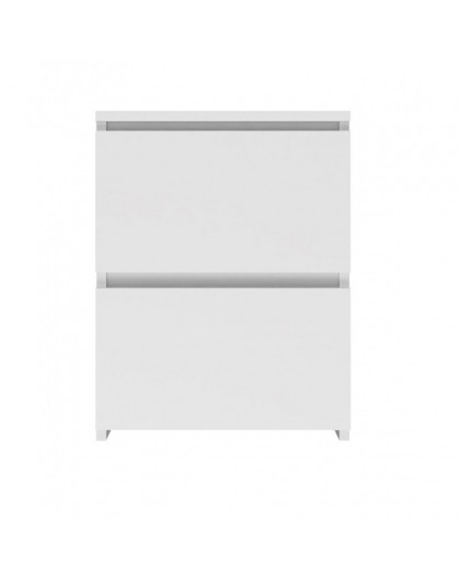 W2 bedside table 2 drawers White matt