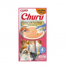 INABA Churu Salmon with tuna recipe - cat treats - 4x14g
