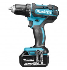 Makita Cordless Drill Driver, 18V, 2x 5.0 Ah Li-ion, 62/36 Nm, 1.7kg, LED