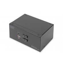 Digitus KVM Switch, 2-Port, Dual Display, 4K, DisplayPort®