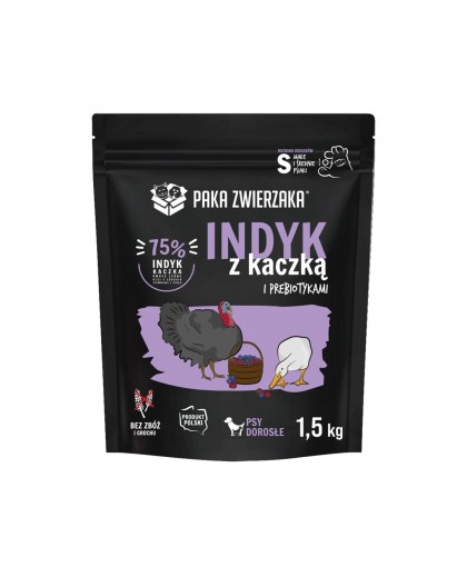 PAKA ZWIERZAKA Turkey with duck S - dry dog food - 1,5kg