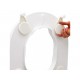 Toilet seat elevation cap with flap Etac HI-Loo 10 cm