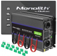 Qoltec Monolith 6000 MS Wave Voltage Converter | 12V to 230V | 3000/6000W | USB