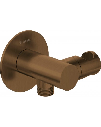 Angled connector with handset holder