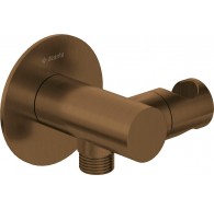 Angled connector with handset holder