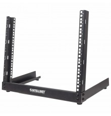 Intellinet 19" Network Rack - Open Frame (Desktop), 8U, Black, Flatpack
