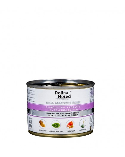 DOLINA NOTECI Premium Adult Small Rabbit, beans, rice - Wet dog food - 185g