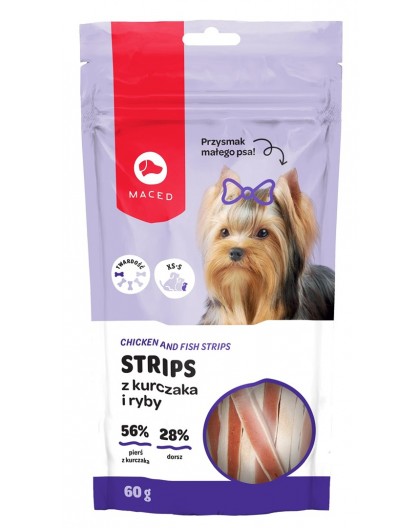 MACED Chicken and fish strips - Dog treat - 60g