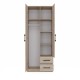 Topeshop ROMANA 80 SON L bedroom wardrobe/closet 5 shelves 2 door(s) Oak