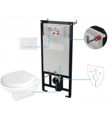 Concealed WC set 6-in-1