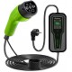 Qoltec 52465 Mobile charger for EV 2-in-1 Type2 with regulation | 3.5kW | 230V | LCD | Portable | Wallbox | 5m