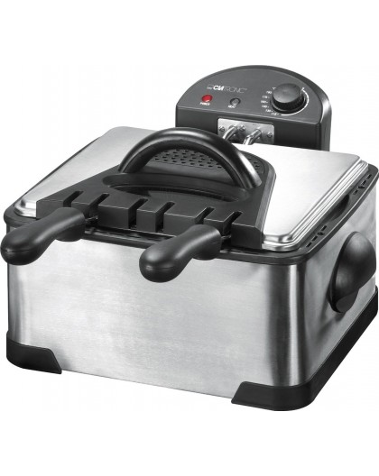 Clatronic FR 3195 Fryer 4 L 2000 W Black, Stainless steel