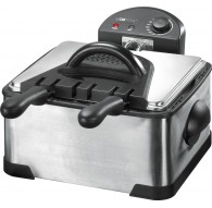 Clatronic FR 3195 Fryer 4 L 2000 W Black, Stainless steel