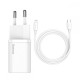 Baseus TZCCSUP-B02 mobile device charger Universal White AC Fast charging Indoor