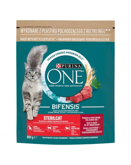 PURINA One Bifensis Sterilcat Beef - dry cat food - 800 g