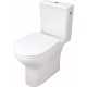 Compact toilet bowl rimless