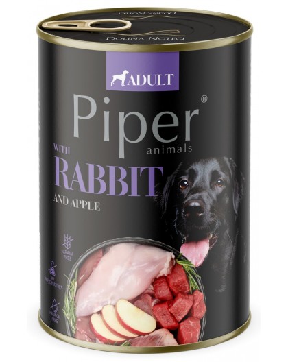 DOLINA NOTECI Piper Animals Rabbit and apple - wet dog food - 800g