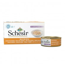 SCHESIR Chicken fillets with pumpkin in broth - wet cat food - 6x50g