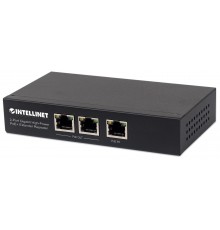 Intellinet 2-Port Gigabit High-Power PoE+ Extender Repeater, IEEE 802.3at/af Power over Ethernet (PoE+/PoE), metal