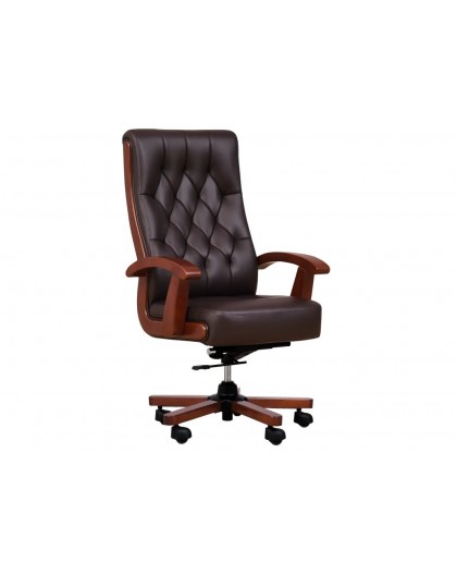 CONSUL brown leather armchair