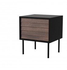 Bedside cabinet, 2 pcs. CORTINA 45x40x51 black/walnut