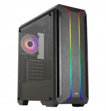 Aerocool SKYLINEV2BK PC ATX Case Dual Front Panel LED ARGB Fan ARGB 12cm Black