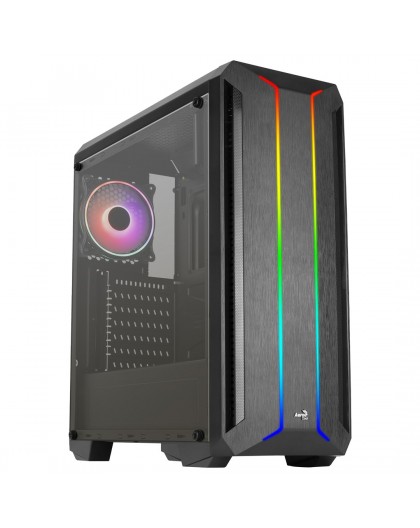 Aerocool SKYLINEV2BK PC ATX Case Dual Front Panel LED ARGB Fan ARGB 12cm Black