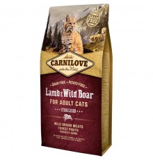 CARNILOVE Lamb & Wild Boar Sterilised - dry cat food - 6kg