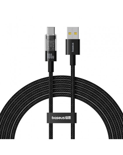 Baseus Gem USB A to USB C fast charging cable 2 m 100 W Black