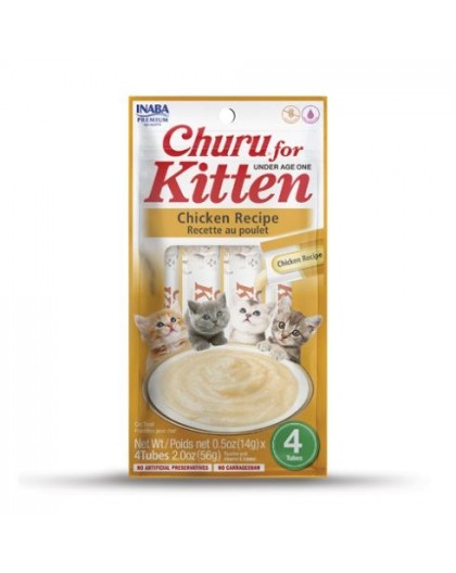 INABA Churu Kitten Chicken - cat treat - 4x14 g