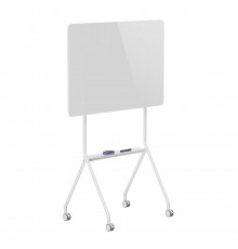Ergo Office mobile dry erase board, horizontal orientation, white, single sided, with shelf, board dimensions 1190x790mm, ER-306