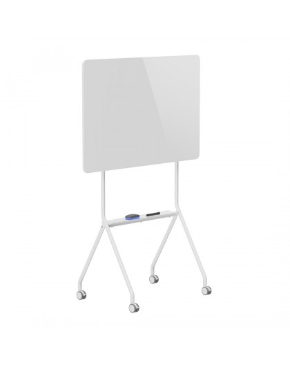 Ergo Office mobile dry erase board, horizontal orientation, white, single sided, with shelf, board dimensions 1190x790mm, ER-306