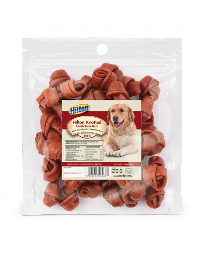 HILTON Knotted Lamb Bone 6 cm - dog chew - 500g