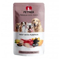 PETNER Beef with pumpkin - wet dog food - 500g