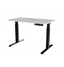 Desk with electric height adjustment MOON 121x67x72-120 Black/White