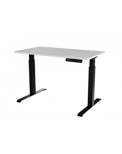 Desk with electric height adjustment MOON 121x67x72-120 Black/White