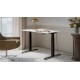 Desk with electric height adjustment MOON 121x67x72-120 Black/White