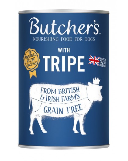 BUTCHER'S Original Tripe Mix Rumen Pate - wet dog food - 400g